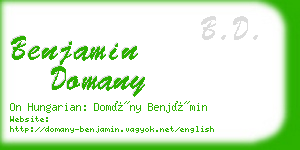 benjamin domany business card